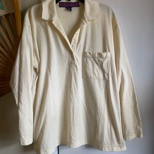 Cream Long Sleeve Women's Top